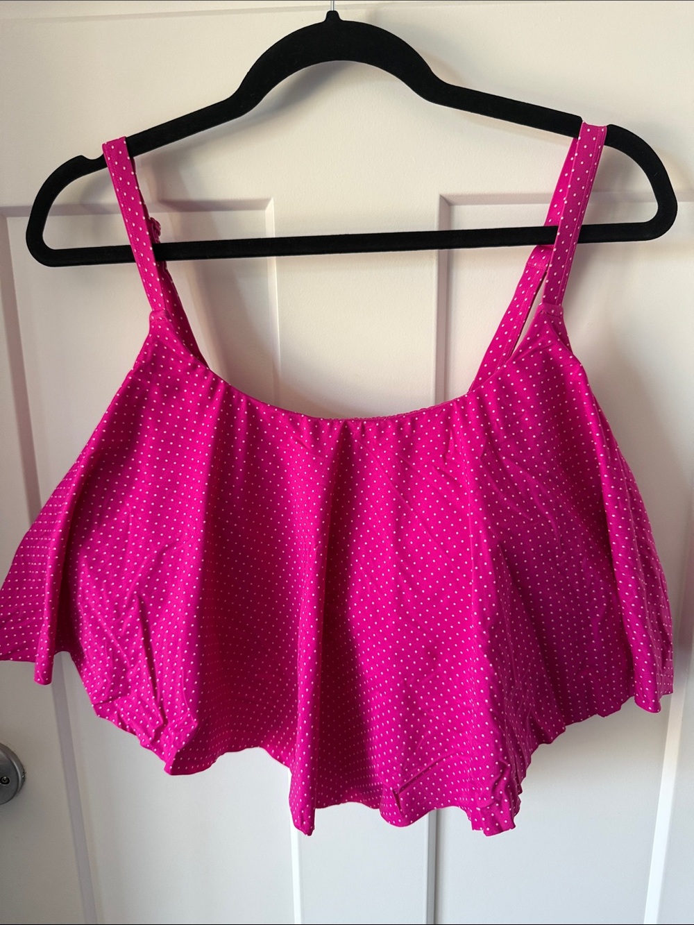 Penningtons Hot Pink Polka Dot Swim Bikini Tank